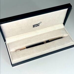 Montblanc Meisterstück Classique Luxury Black Pen with Gold Trim